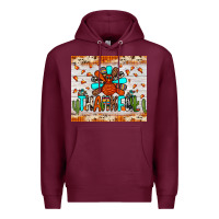 Burgundy thankful turkey Premium Hoodie - JahusDesignShop