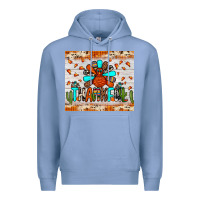 Colony Blue thankful turkey Premium Hoodie - JahusDesignShop