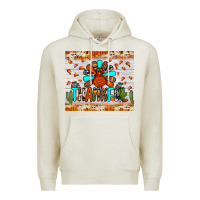 Oatmeal Heather thankful turkey Premium Hoodie - JahusDesignShop