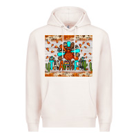 Pale Pink thankful turkey Premium Hoodie - JahusDesignShop