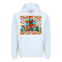 White thankful turkey Premium Hoodie - JahusDesignShop