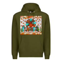 Army Green thankful turkey Premium Hoodie - JahusDesignShop