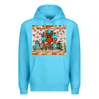 Ocean Blue thankful turkey Premium Hoodie - JahusDesignShop
