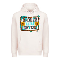 Pale Pink spoiler alert i dont care Premium Hoodie - AdoDesignShop