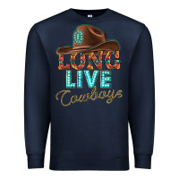 Navy long live cowboys Premium Sweatshirt - texasbilliewilder