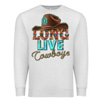 Oatmeal Heather long live cowboys Premium Sweatshirt - texasbilliewilder