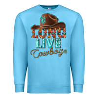 Ocean Blue long live cowboys Premium Sweatshirt - texasbilliewilder