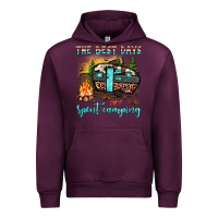 Mauve Wine the best days are spent camping Urban Hoodie - JahusDesignShop