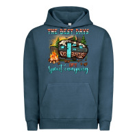 Pigment Midnight Navy the best days are spent camping Urban Hoodie - JahusDesignShop