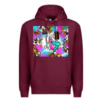 Burgundy hair stylist Premium Hoodie - AdoDesignShop