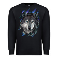 Black Wolf scratch mark Premium Sweatshirt - RanaPortraitStore