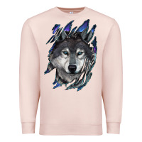 Pale Pink Wolf scratch mark Premium Sweatshirt - RanaPortraitStore