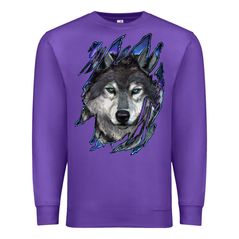 Wolf Scratch Mark Premium Sweatshirt by RanaPortraitStore | Teevron