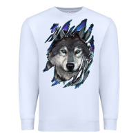 White Wolf scratch mark Premium Sweatshirt - RanaPortraitStore