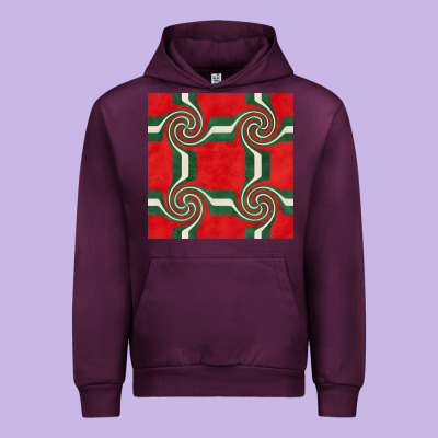 Retro Christmas Seamless Pattern Urban Hoodie Designed By Bundleandbundleshop