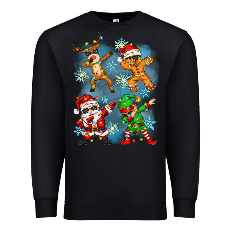 Dabbing Christmas Premium Sweatshirt by Zillion Design Studio | Teevron