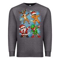 Charcoal Heather dabbing christmas Premium Sweatshirt - Zillion Design Studio