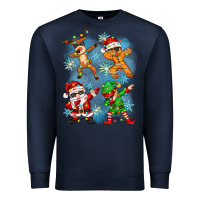 Navy dabbing christmas Premium Sweatshirt - Zillion Design Studio