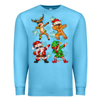 Ocean Blue dabbing christmas Premium Sweatshirt - Zillion Design Studio