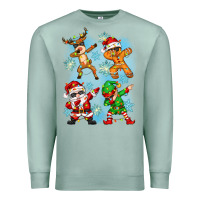 Seafoam dabbing christmas Premium Sweatshirt - Zillion Design Studio