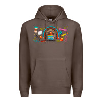 Coffee teacher life rainbow frosted Premium Hoodie - JahusDesignShop