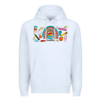 White teacher life rainbow frosted Premium Hoodie - JahusDesignShop