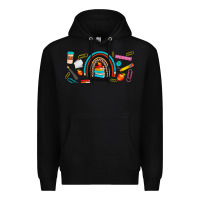 Black teacher life rainbow frosted Premium Hoodie - JahusDesignShop