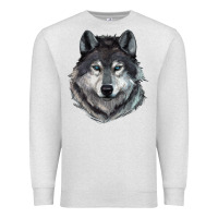 Oatmeal Heather Wolf Premium Sweatshirt - RanaPortraitStore