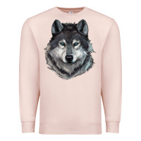 Pale Pink Wolf Premium Sweatshirt - RanaPortraitStore