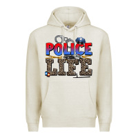 Oatmeal Heather police life Premium Hoodie - AdoDesignShop
