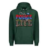 Sports Green police life Premium Hoodie - AdoDesignShop