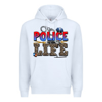 White police life Premium Hoodie - AdoDesignShop