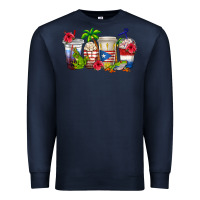 Navy puerto rico coffee cups Premium Sweatshirt - texasbilliewilder