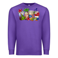 Purple puerto rico coffee cups Premium Sweatshirt - texasbilliewilder