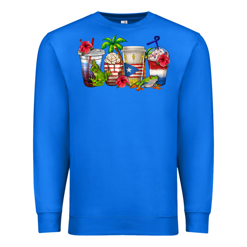 Puerto Rico Coffee Cups Premium Sweatshirt by texasbilliewilder | Teevron