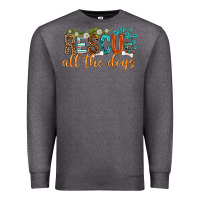 Charcoal Heather rescue all the dogs Premium Sweatshirt - texasbilliewilder