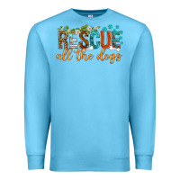 Ocean Blue rescue all the dogs Premium Sweatshirt - texasbilliewilder