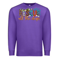 Purple rescue all the dogs Premium Sweatshirt - texasbilliewilder
