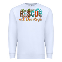 White rescue all the dogs Premium Sweatshirt - texasbilliewilder