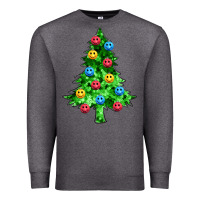 Charcoal Heather sequin's christmas tree Premium Sweatshirt - Zillion Design Studio