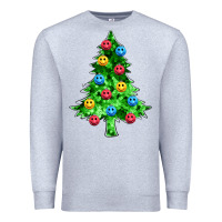 Heather Grey sequin's christmas tree Premium Sweatshirt - Zillion Design Studio