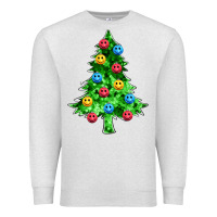 Oatmeal Heather sequin's christmas tree Premium Sweatshirt - Zillion Design Studio