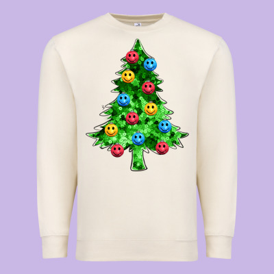 Sequin's Christmas Tree Premium Sweatshirt Designed By Zillion Design Studio
