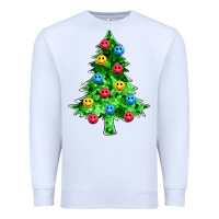 White sequin's christmas tree Premium Sweatshirt - Zillion Design Studio
