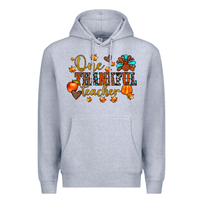 One Thankful Teacher Premium Hoodie by JahusDesignShop | Teevron