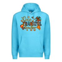 Ocean Blue one thankful teacher Premium Hoodie - JahusDesignShop