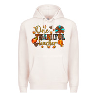 Pale Pink one thankful teacher Premium Hoodie - JahusDesignShop