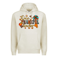 Oatmeal Heather one thankful teacher Premium Hoodie - JahusDesignShop