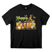 Black Happy Easter Heavy Core Tee - LillyAllenDesigns
