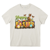 Cream Happy Easter Heavy Core Tee - LillyAllenDesigns